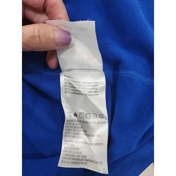 BALEAF Blue Fleece Mock Turtleneck Top Long Sleeve Athletic Women's Medium - Picture 9 of 9